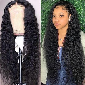 Wave Deep Burly Hush Hair Brepluck 134 Lace Front Hair Hair Wigs with Baby Hair Deep Wave Wave Wig4456076