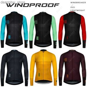 Jaquetas de ciclismo Ultraleve Windbreaker Jaquetas de Ciclismo 2021 Equipe de Bicicleta Equitação Sportswear Mtb Longo Uniforme à Prova de Vento para Homens Bicicleta Jersey24329