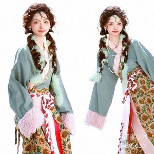 Nowa odzież tybetańska Kobieta zdjęcie w stylu etnicznym Yunnan Lijiang dziewczyna
