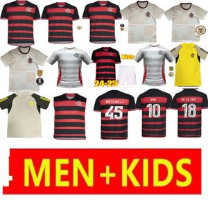 Flamengo Fußballtrikots 2023 2024 VIDAL DE ARRASCAETA GABI Fußballtrikots PEDRO B.HENRIQUE E.RIBEIRO Camisa Flamengo 23 24 Herren Kinder-Trikot