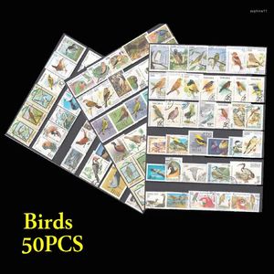 Opakowanie prezentów 50pcs/Lot Bird Parrot Eagle różni się od wielu krajów Brak powtarzających się nieużywanych znaczków pocztowych do zbierania
