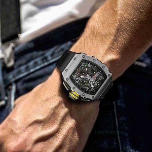 Orologio meccanico da uomo di lusso Richa Top Ten Marche Uomo meccanico automatico Botte di vino Personalità della moda Prepotente Mulino 9UXY