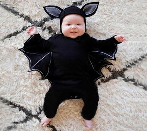 Traje de Halloween para criança menino menina macacão ins criança engraçado hatbat peruca macacão roupa bebê recém-nascido sleepsuit pano geral h0917282506