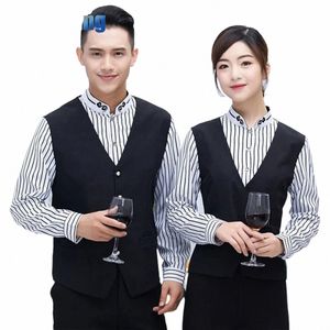 LG kollu Waitr üniforma ceket ktv gece kulübü catering restoran kadınlar iş kıyafetleri kafe garson erkek tulum ceket h2405 d3rg#