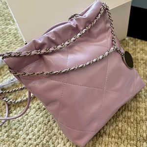 Classic Mini 22bag Designer Crossbody Bag Tote French Luxury High Quality Diamond Pattern Quilted Shoulder Women Fashion Pink Genuine Leather Coin Gold Chain