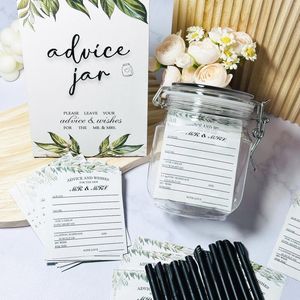 Party Supplies Bridal Shower Decoration Guest Book For The Mr And Mrs Wedding Advice Sign Wishes Cards Wish Jar