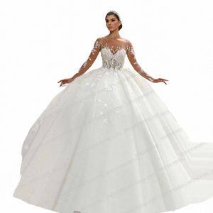 Luksusowy blask ślubny Dres Seksowna ukochana Wspaniała aplikacja formalna elegancka imprezowa suknie ślubne Vestido de noiva 2024 D47i#