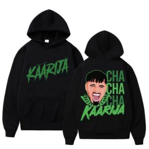 Kaarija cha cha cha överdimensionerade kvinnor/män hoodie tröja y2k streetwear hip hop pullover hooded jacka manlig träning