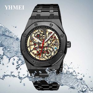 Business Luxury w pełni automatyczny zegarek mechaniczny męski design design męski zegarek ze stali nierdzewnej