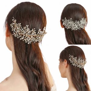 trendy Bridal Hair Accories Crystal Bridal Headbands Wedding Hair Vines Bridal Head Band Handmade Headpieces p2OX#