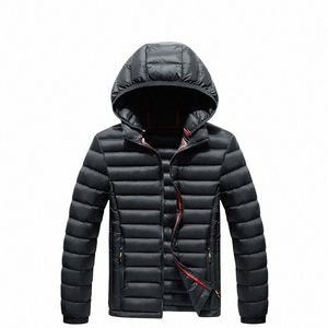 Winter Männer Mit Kapuze Jacke Männer Warme Dicke Wasserdichte Parkas Jacke Mantel Herbst Herren Fi Casual Marke Winddicht Jacke Männlich Heißer M22G #