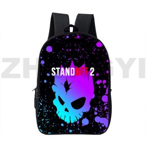 BAGOS JOGO STAPEOFF 2 Mochilas de qualidade Nylon School Back Pack for Boys 16 polegadas unissex Notebook Urban Anime Rucksack 3D Saco de viagem