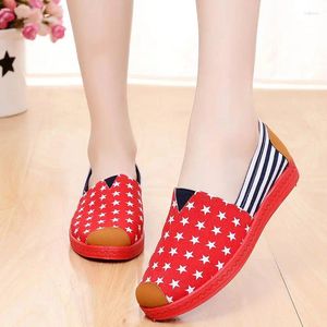 Casual Shoes Cresfimix Zapatos De Mujer Women Light Weight Spring Comfort Anti Skid Lady Cool Red Star Summer Loafers Sapatos B6283