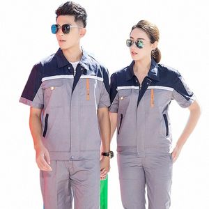 summer Work Clothing Working Coveralls Reflective Thin Breathable Uniforms Household Worker Suit Work Coats For Cleaning Blouses 59GW#