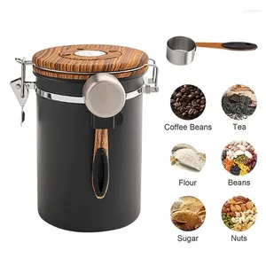 Storage Bottles Coffee Canister Coffee-Bean Can Kitchen Stainless Steel Box