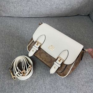 Designer Luxury Handbags Are Selling for a Price Aolai Womens Bag Canvas Printed Buckle Bag Single Shoulder Lucy Flip Postman Small Square