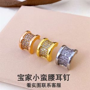 Designer Bulgarie gioielli Baojia Xiaoman Orecchini in vita pieni di diamanti Orecchini di beneficenza omino rosso Orecchini stella folla di moda Versatile acciaio al titanio