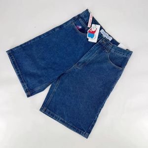 Mäns shorts denim shorts jnco retro hip hop tecknad grafisk streetwear denim y2k stor pojke broderi