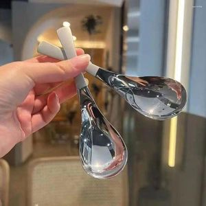 Spoons Korean Stainless Steel Thickening Spoon Long Pot Kitchen Home El Tools Soup Essential Ladle Handle U9d7