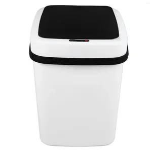 Storage Bags Automatic Garbage Can Motion Sensor Rubbish Simple Appearance Convenient Large Capacity LED Light Touchless For Toilet