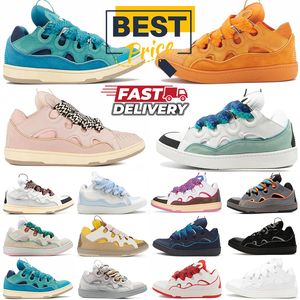 Designer Casual Shoes Curb Leather Sneakers Dept Trainers Multi Color Extraordinary Emed Shoes Graffiti Calfskin Rubber Nappa Shoes for Women and Men