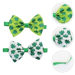 Köpek yakaları 2 adet Bow Tie Irish's Pet Festival Dekor Şeridi Prop Costume Patrick Patrick's