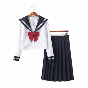 school Girl Cosplay JK Uniform Women Chorus Performance Short Lg Sleeve Japanese Sailor Uniforms Anime Pure and lovely S0GS#