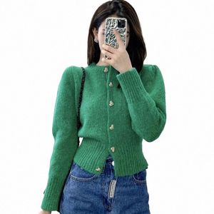 biyaby Sweet Heart Butts Sweater Coat Women Autumn Winter Gentle Style Solid Knitted Cardigans Woman Korean Loose Short Jacket V20b#