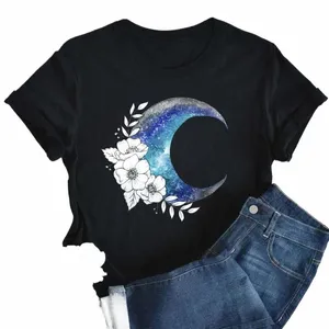 プラスサイズのメイカウルfiビンテージMoと花柄の女性Tシャツカジュアル半袖女性TシャツcartoグラフィックティーW4di＃