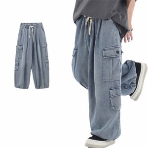 baggy Jeans Trousers Male Denim Pants Black Wide Leg Pants Men's Jeans men Oversize Cargo Korean Streetwear Hip Hop Harajuku t3i7#