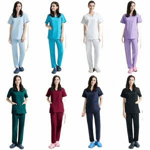 viaoli Preço de atacado New Scrubs uniformes Suit beleza pet shop spa uniforme sal uniformes de enfermagem das mulheres esfrega conjunto desgaste do trabalho c8lz #