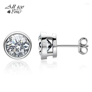 Серьги-грибы Alliceonyou 925 Классическое серебро 0,5CT D-E Color Moissanite VVS прекрасные ювелирные украшения алмаз