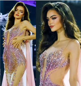 Celebrity Dess Purple Beading Dress Sweetheart Mermaid Kylie Jenner Kim Kardashian Women tyg av axelkvinnor klänning Kylie Jenner Kendal Jenner