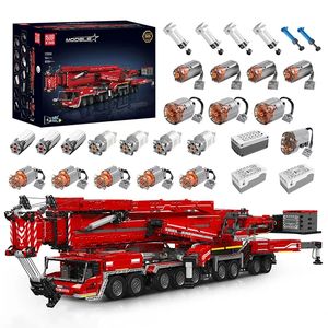 The LTM 11200 Crane Truck Building Block Mold King 17007/17008 Engenharia Técnica Veículo Carro Brinquedos Montagem Motorizada Modelo Educacional Tijolo Presente de Aniversário para Criança