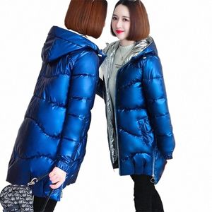 パーカー女性新しい冬のジャケット女性コートLGフード付きアウトウェア女性パーカー太いコットパッド添加女性基本コートオーバー