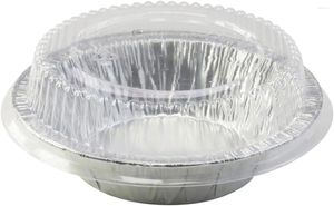 Disposable Dinnerware KitchenDance Aluminum Foil Tart Pan With Lid - 5" Individual Pie Pans Baking Perfect For Pies