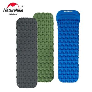 Inflatable Mattress Ultralight Sleeping Pad Portable Single Camping Mat Folding Air Bed Travel Cushion With Pillow 240306
