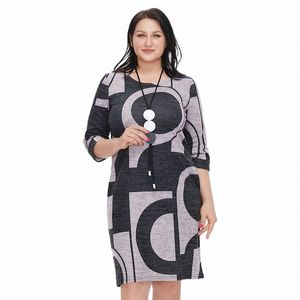 Astrid Women's Dr 2022 for Women Elegant Vintage Dr Veet Print Casuare Plus Size Lg Dres女性とネックレスM8be＃