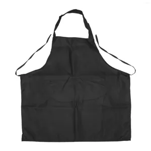 Schüsseln, 6 Stück, schwarze Küchenschürze mit 2 Taschen, schmutzabweisend, geeignet zum Grillen, Kochen, Backen, Restaurant