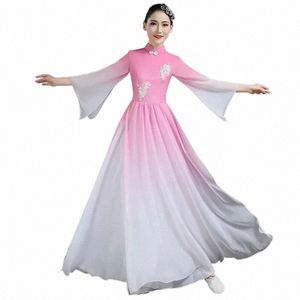 Traje de dança clássica feminino elegante estilo fada moderno fã dança guarda-chuva dança dança dr p1m6 #