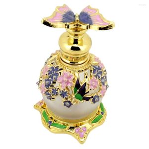 Bottiglie di stoccaggio Decorazioni vintage Bottiglia di profumo Contenitore di olio essenziale Contenitore di vetro Mini Dispenser contagocce Viola da viaggio