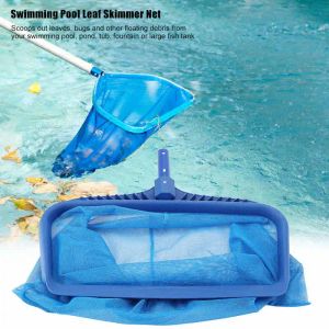 Acessórios skimmer net malha fina saco profundo lixo piscina lagoa banheira eficaz água profunda folha picker ferramenta de limpeza rede de pesca