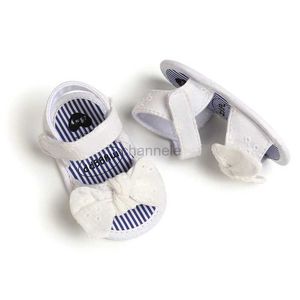Sandals Baby Sandals Summer Infant Girls Shoes Bow-knot Princess Shoes Rubber Sole Non-slip Toddler First Walkers Crib Shoes 0-18Months 240329