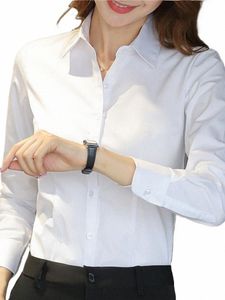 fi女性シャツホワイトシャツ女性lg-leeveプロフィールシャツフォーマルドレル大規模作業服ol butt womens tops s9x0＃