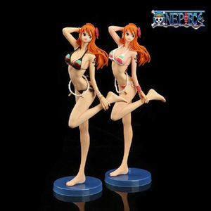 Anime Manga One Piece Nami Figur Gk Sexy Strand Nami Badeanzug Action Figuren Anime PVC Modell Statue Cartoon Sammlung Spielzeug Geschenk Ornament 24329