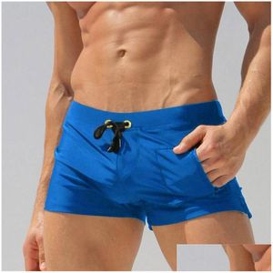 Costumi da bagno da uomo Uomo 2022 Pantaloncini da bagno da bagno Costumi da bagno Moda estiva Costume da bagno Quick Dry Surf Consegna di goccia Abbigliamento Panno Dhs4A