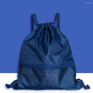 School Bags Women Men Travel Fashion Zipper Pocket Drawstring Lock Sports Backpack Anti-splash Riding Large Capacity Outdoor Wear Resistant