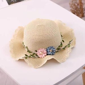 Wide Brim Hats Summer Women Straw Hat Flower Floppy Panama Holiday Sunshade Visors Outdoor Sunscreen Foldable Beach Sun Cap