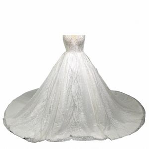 Ashley Carol Lg manica Wedding Dr foto reali 2023 brillante bordare Lace Up scollatura invisibile abito da sposa Vestido De Novia 54Xb #