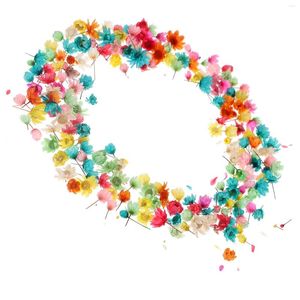 Decorative Flowers Small Dried Star Head DIY Crystal Glue Without Pole Glass Ball Filling Color Pink Nail Accessories For Pressed Crafts